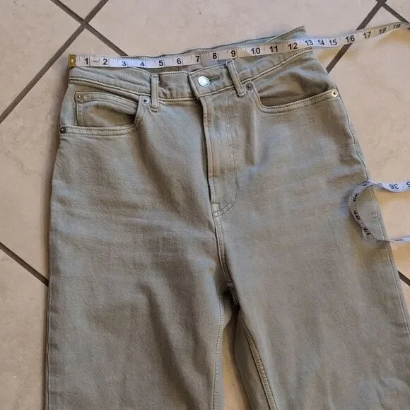 Everlane The Way-high Jean Garmet Dyed Light Green High Rise Size 26 Tall - Picture 9 of 11